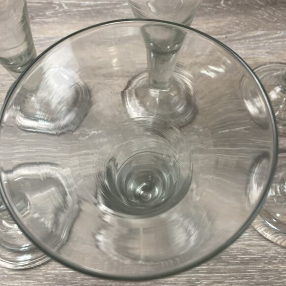 (7) Vintage Tall Colonial Williamsburg Drinking Glass Hand Blown Unbranded 7 1/4 - Picture 6 of 7
